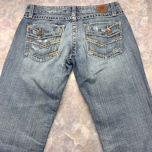 BKE Sabrina 26×33 1/2Torn and Distressed Boot Jean